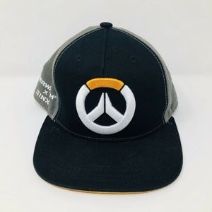 Jinx OVERWATCH Snapback Cap Hat Black Gray